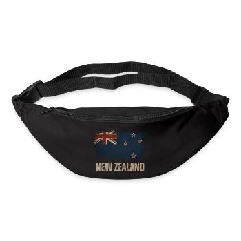 Drapeau Grunge de la Nouvelle-Zélande - Sac banane - noir - Devant