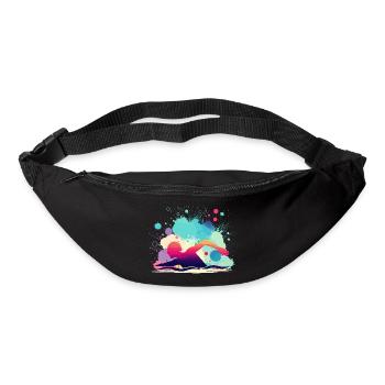 Nageuse, femme natatrice, monitrice de natation - Sac banane - noir - Devant