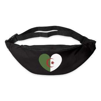 Algeria heart flag - Bum bag - black - Front