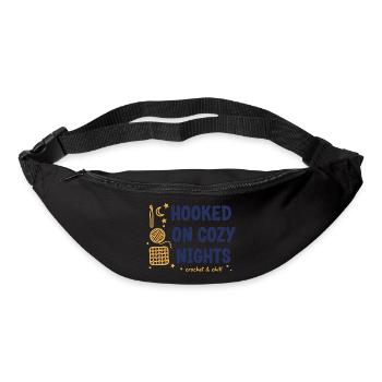 Amoureux du crochet accroché aux nuits douillettes au crochet et - Sac banane - noir - Devant