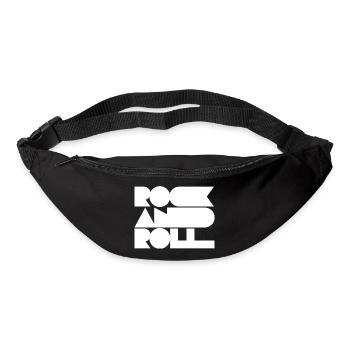 Rock and Roll Geometric Bold Cool Typography - Bum bag - black - Front