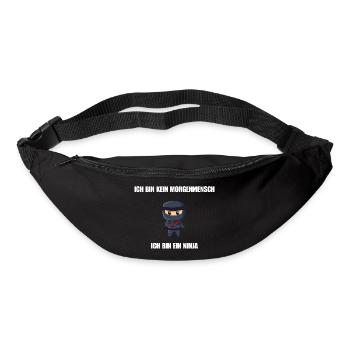 Ich bin kein Morgenmensch - Ich bin ein Ninja - Gürteltasche - Schwarz - Vorne