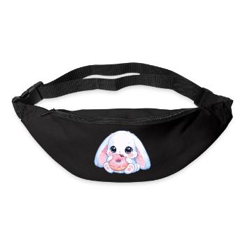 Kawaii Hase mit Donut - Gürteltasche - Schwarz - Vorne