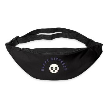 JOYEUX ANNIVERSAIRE. HAPPY BIRTHDAY. ANNIVERSAIRE. - Sac banane - noir - Devant