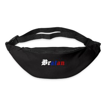 bratan jeunesse mot drôle design vintage - Sac banane - noir - Devant