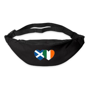 Schottland Irland Flagge Herz - Gürteltasche - Schwarz - Vorne