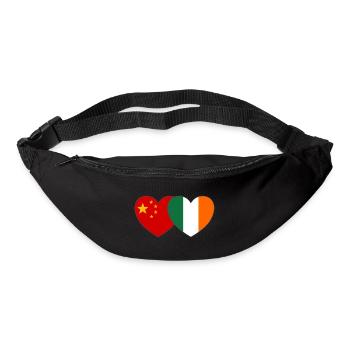 China Ireland Flag Heart - Bum bag - black - Front