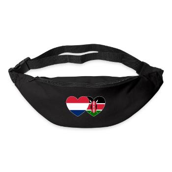 Holland Kenya Flag Heart - Bum bag - black - Front