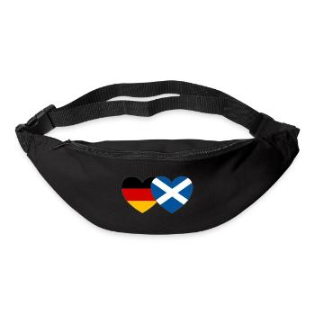 Allemagne Écosse Flag Heart - Sac banane - noir - Devant