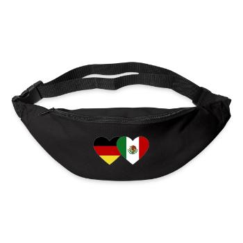 Germany Mexico Flag Heart - Bum bag - black - Front