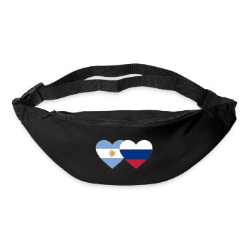 Argentina Russia Flag Heart - Bum bag - black - Front