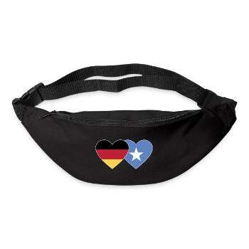 Deutschland Somalia Flagge Herz - Gürteltasche - Schwarz - Vorne