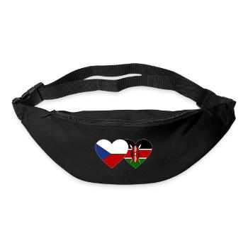 Tschechien Kenia Flagge Herz - Gürteltasche - Schwarz - Vorne