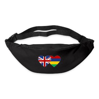 England Mauritius Flag Heart - Bum bag - black - Front