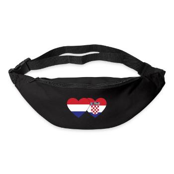 Holland Croatia Flag Heart - Bum bag - black - Front