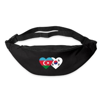 Azerbaïdjan Corée du Sud drapeau - Sac banane - noir - Devant