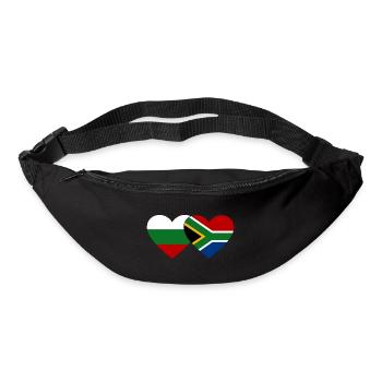 Bulgarien Südafrika Flagge Herz - Gürteltasche - Schwarz - Vorne