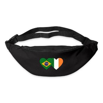 Brazil Ireland Flag Heart - Bum bag - black - Front