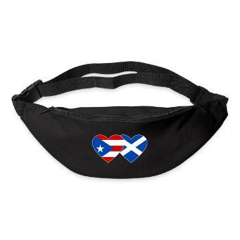Porto Rico Ecosse Drapeau Coeur - Sac banane - noir - Devant