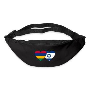 Mauritius Israel Flag Heart - Bum bag - black - Front