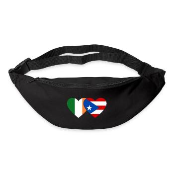 Irland Puerto Rico Flagge Herz - Gürteltasche - Schwarz - Vorne
