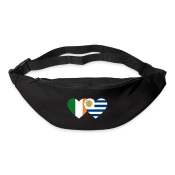 Ireland Uruguay Heart Flag - Bum bag - black - Front