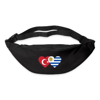 Türkei Uruguay Herz Flagge - Gürteltasche - Schwarz - Vorne