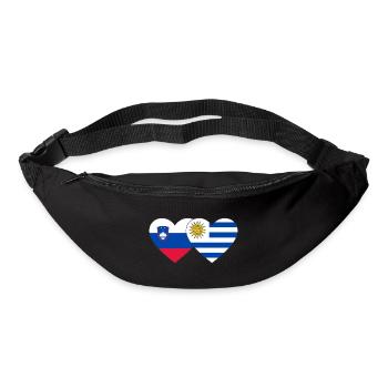 Slovenia Uruguay Heart Flag - Bum bag - black - Front