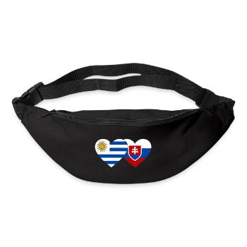Uruguay Slovakia Heart Flag - Bum bag - black - Front
