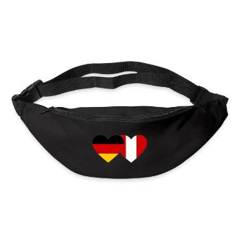 Deutschland Peru Herz Flagge - Gürteltasche - Schwarz - Vorne