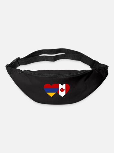 Armenien Kanada Flagge Herz - Gürteltasche - Schwarz