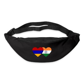 Armenia India Flag Heart - Bum bag - black - Front