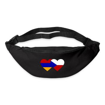 Armenien Tschechien Flagge Herz - Gürteltasche - Schwarz - Vorne