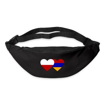 Poland Armenia Flag Heart - Bum bag - black - Front