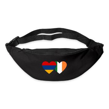 Armenia Ireland Flag Heart - Bum bag - black - Front