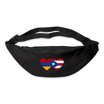 Armenien Kuba Flagge Herz - Gürteltasche - Schwarz - Vorne
