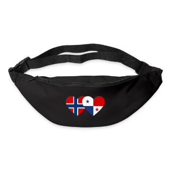 Norwegen Panama Flagge Herz - Gürteltasche - Schwarz - Vorne
