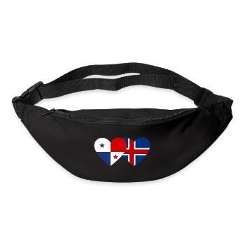 Panama Island Flagge Herz - Gürteltasche - Schwarz - Vorne