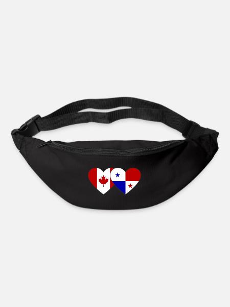 Drapeau du Canada Panama - Sac banane - noir