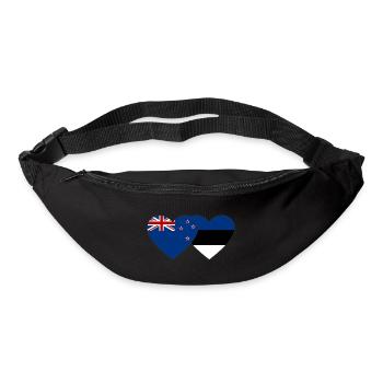 New Zealand Estonia flag - Bum bag - black - Front