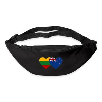 Lituanie Drapeau néo-zélandais - Sac banane - noir - Devant