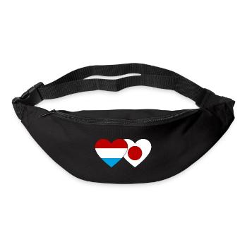 Luxembourg Drapeau du Japon Cœur - Sac banane - noir - Devant