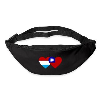 Luxembourg Taiwan Flag Heart - Bum bag - black - Front