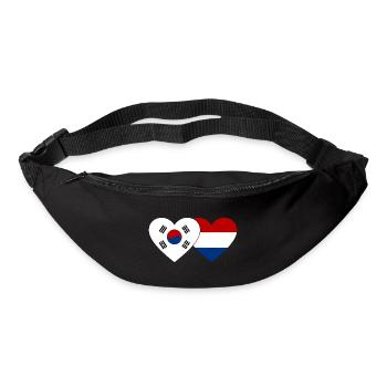 South Korea Holland Flag Heart - Bum bag - black - Front