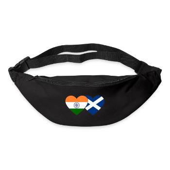 India Scotland Flag Heart - Bum bag - black - Front