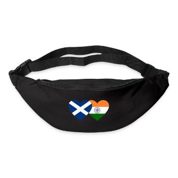 Scotland India Flag Heart - Bum bag - black - Front