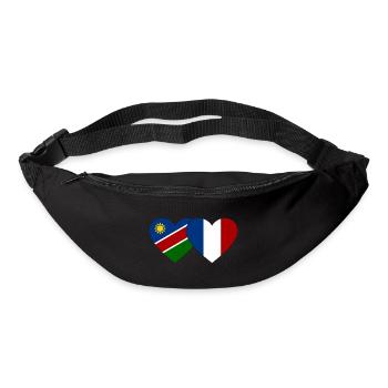 Namibia France Flag Heart - Bum bag - black - Front