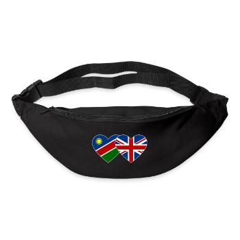 Namibia Great Britain Flag Heart - Bum bag - black - Front