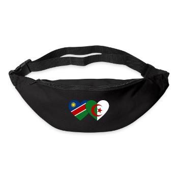 Namibia Algeria Flag Heart - Bum bag - black - Front