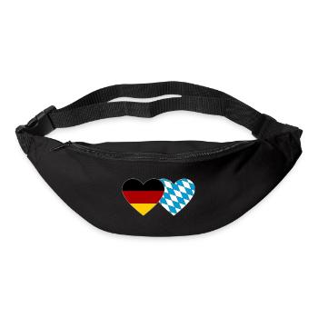 Germany Bavaria Flag Heart - Bum bag - black - Front